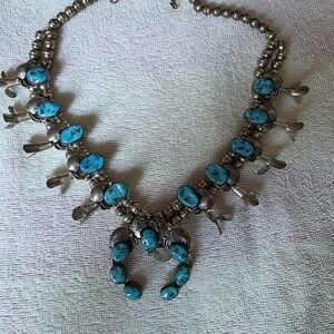 Turquoise and Silver Women's Necklace